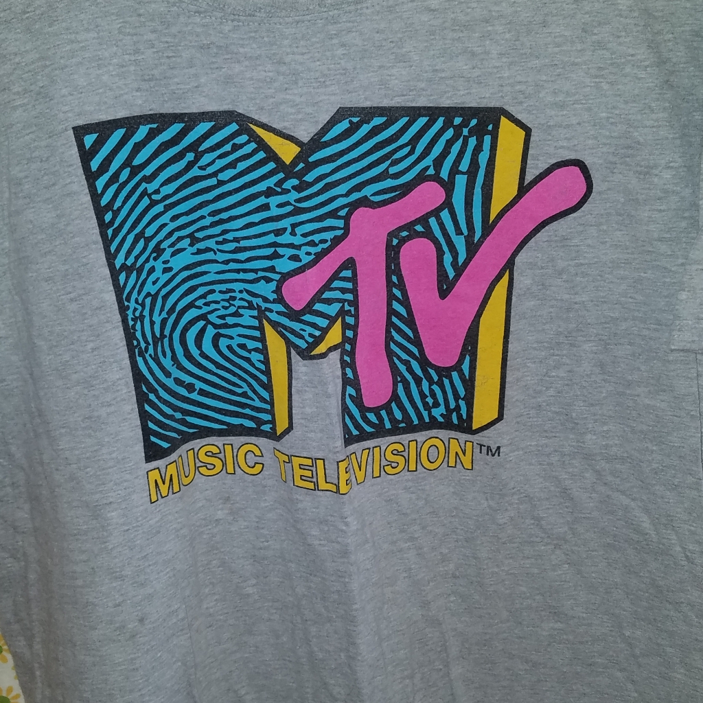 Mtv Brand Mens Gray Music Television T Shirt L